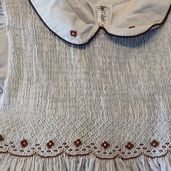 Royal Child Smocked Autumn Dress, Christmas Dress - Picture 4 of 4